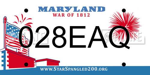 028EAQ Maryland License Plate