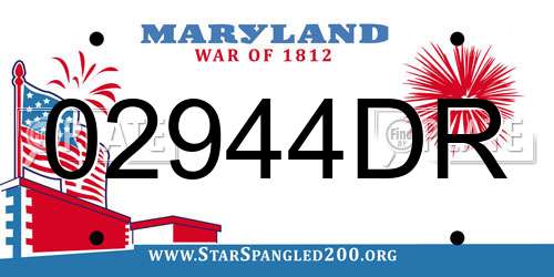 02944DR Maryland License Plate