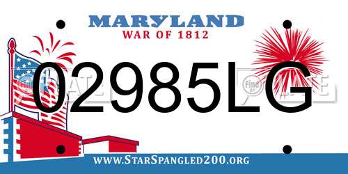 02985LG Maryland License Plate