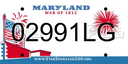 02991LG Maryland License Plate
