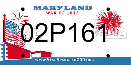 02P161 Maryland License Plate