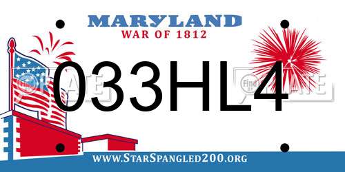 033HL4 Maryland License Plate