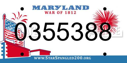 0355388 Maryland License Plate