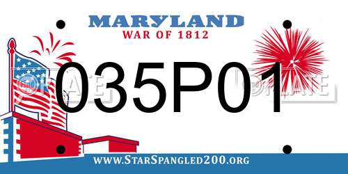 035P01 Maryland License Plate