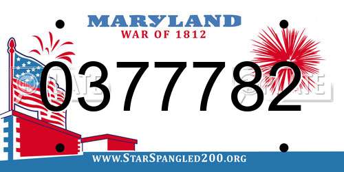 0377782 Maryland License Plate