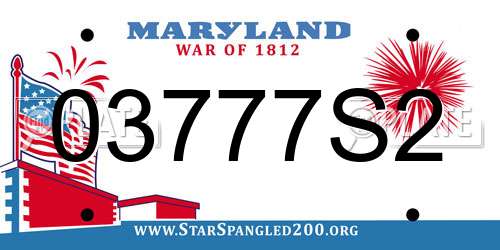 03777S2 Maryland License Plate