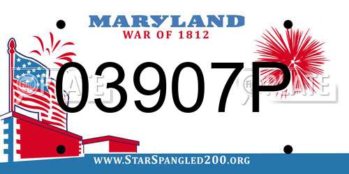 03907P Maryland License Plate