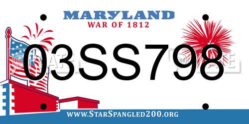 03SS798 Maryland License Plate