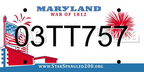 03TT757 Maryland License Plate