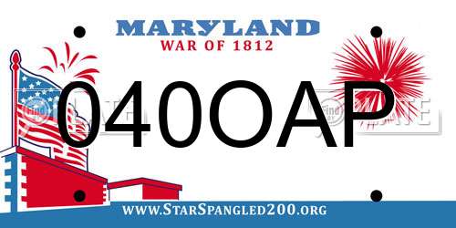 040OAP Maryland License Plate