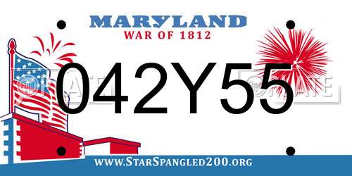 042Y55 Maryland License Plate