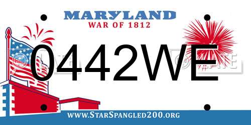 0442WE Maryland License Plate
