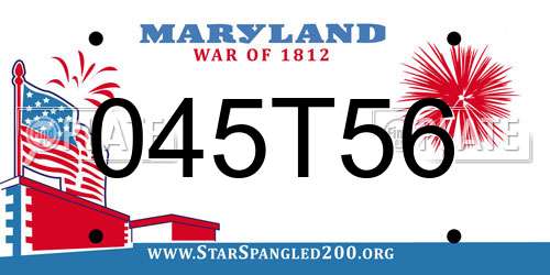045T56 Maryland License Plate