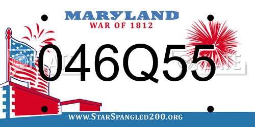046Q55 Maryland License Plate