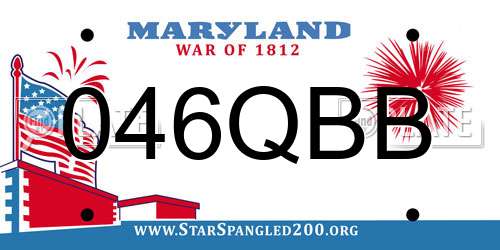 046QBB Maryland License Plate