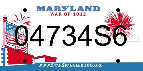 04734S6 Maryland License Plate