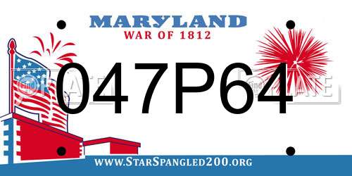 047P64 Maryland License Plate