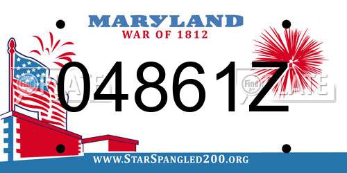 04861Z Maryland License Plate