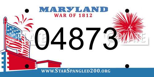 04873 Maryland License Plate