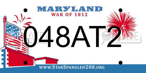 048AT2 Maryland License Plate