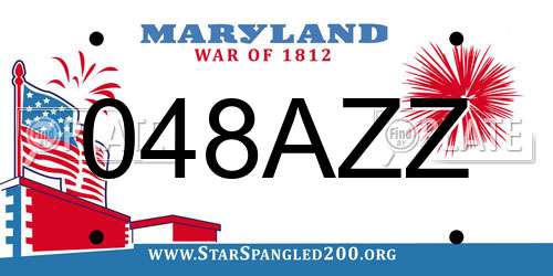 048AZZ Maryland License Plate