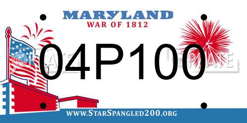 04P100 Maryland License Plate