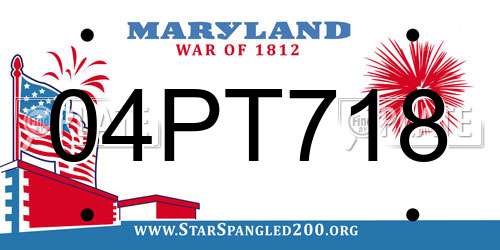 04PT718 Maryland License Plate