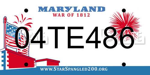 04TE486 Maryland License Plate