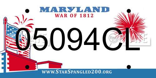 05094CL Maryland License Plate