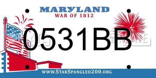 0531BB Maryland License Plate