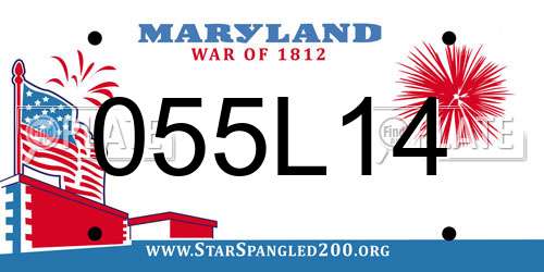 055L14 Maryland License Plate