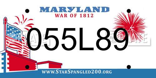 055L89 Maryland License Plate