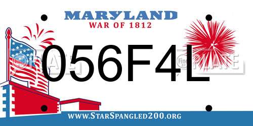 056F4L Maryland License Plate