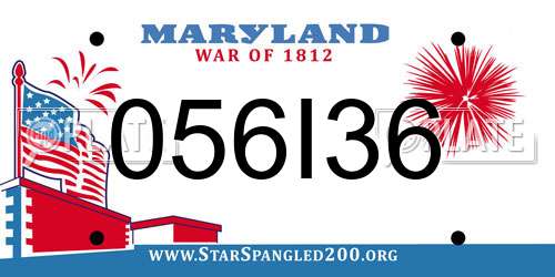 056I36 Maryland License Plate