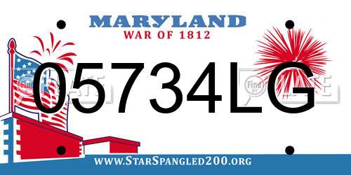 05734LG Maryland License Plate
