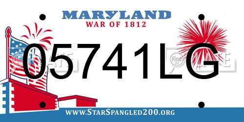05741LG Maryland License Plate