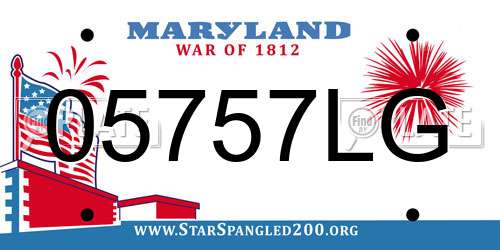 05757LG Maryland License Plate