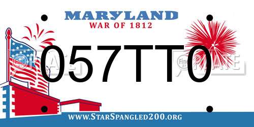 057TT0 Maryland License Plate