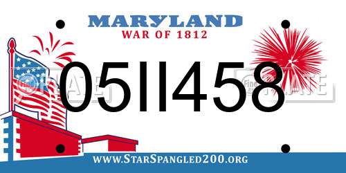 05II458 Maryland License Plate
