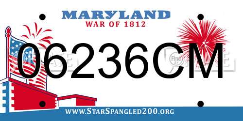 06236CM Maryland License Plate