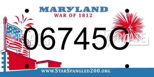06745C Maryland License Plate