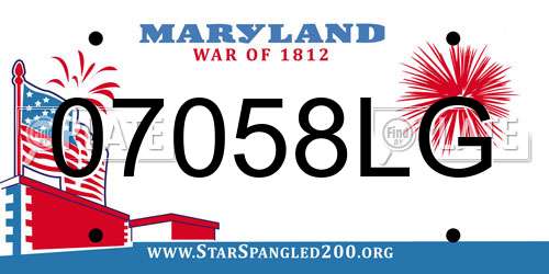 07058LG Maryland License Plate