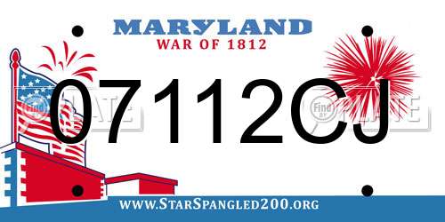 07112CJ Maryland License Plate