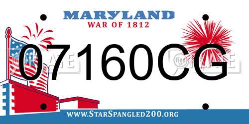 07160CG Maryland License Plate