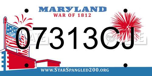 07313CJ Maryland License Plate