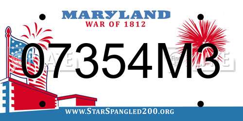 07354M3 Maryland License Plate