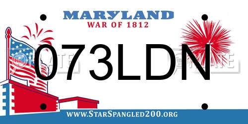073LDN Maryland License Plate