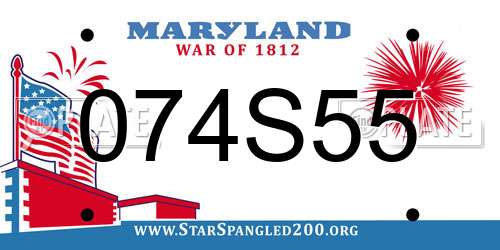 074S55 Maryland License Plate