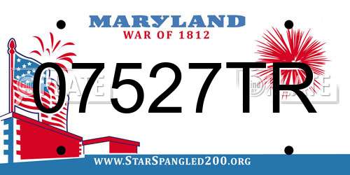 07527TR Maryland License Plate