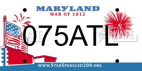 075ATL Maryland License Plate